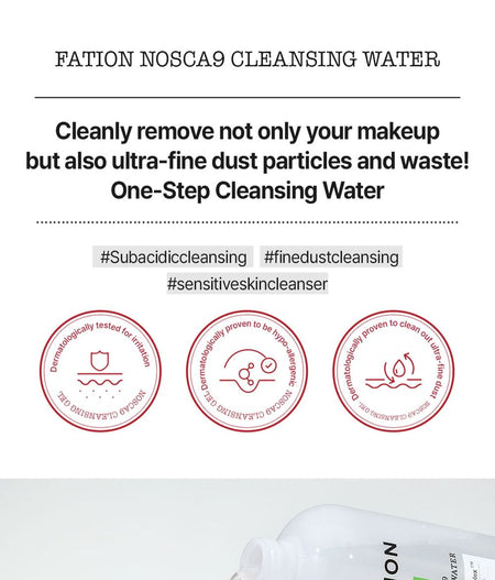 FATION - Nosca9 Cleansing Water, 500ml, 553 g, 8806011816577