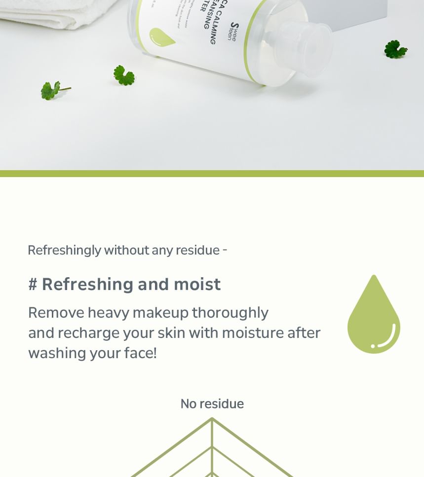 Sweeteen - Cica Calming Cleansing Water, 500ml, 580 g, 8809706230245