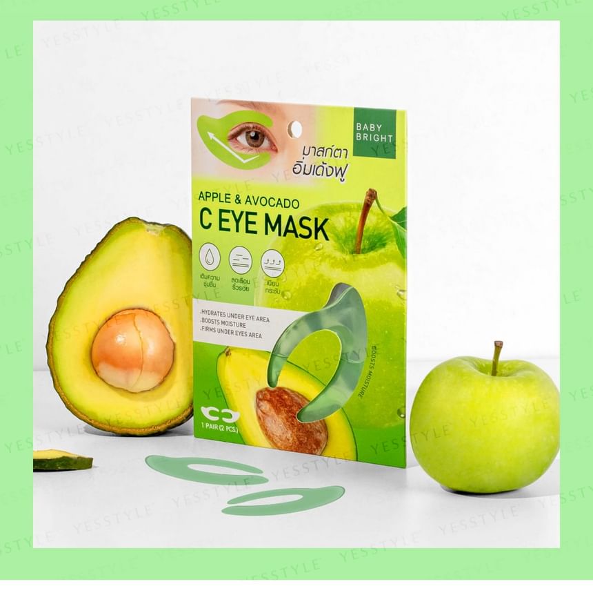 Baby Bright - Apple & Avocado C Eye Mask, 1 pair, 30 g, 8858842054826