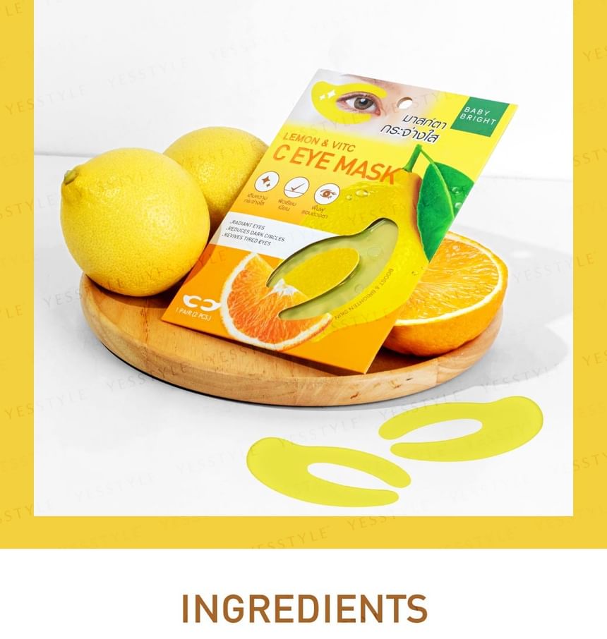 Baby Bright - Lemon & VitC C Eye Mask, 1 pair, 30 g, 8858842054949