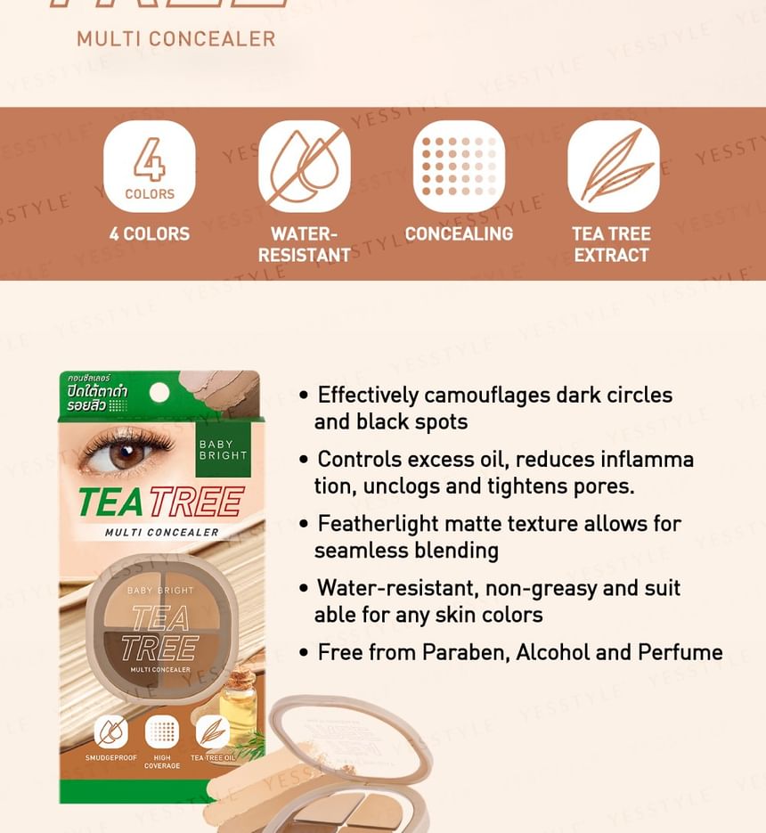 Baby Bright - Tea Tree Multi Concealer, 8.8g, 20 g, 8858842046807