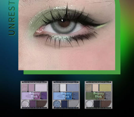 biya - Playful 9-Colors Eyeshadow Palette, 103# Bramble Green - 10.5g, 70 g, 6970889081077