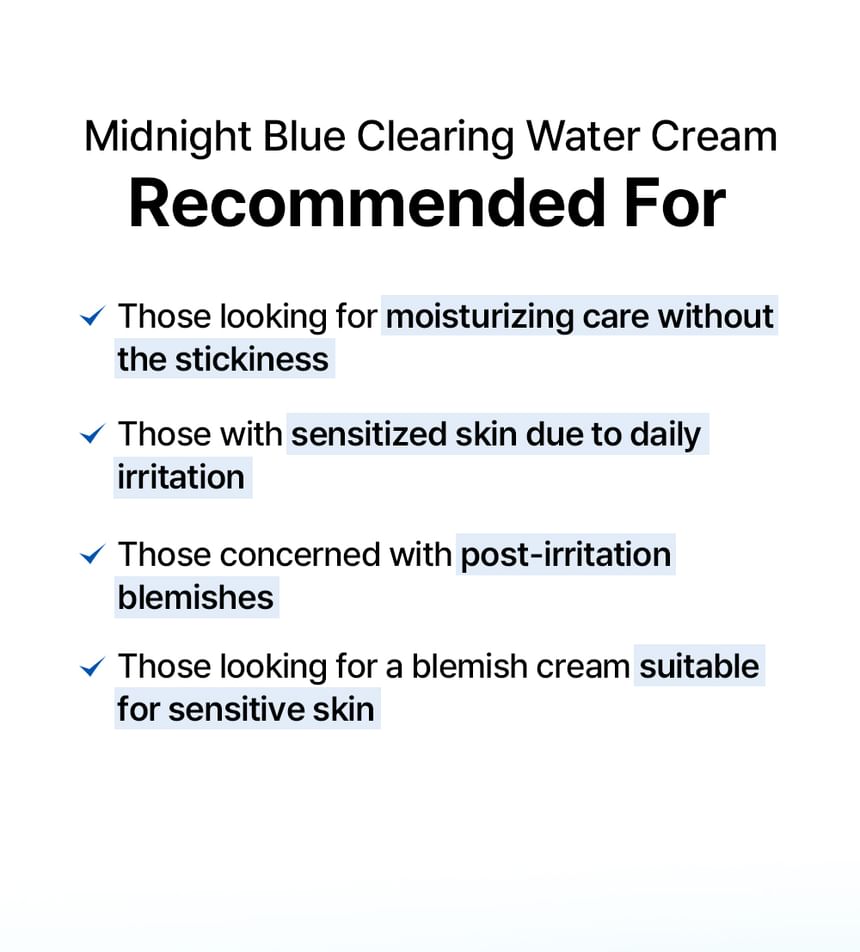 Dear, Klairs - Midnight Blue Clearing Water Cream Mini, 20g, 45 g, 8809572893025