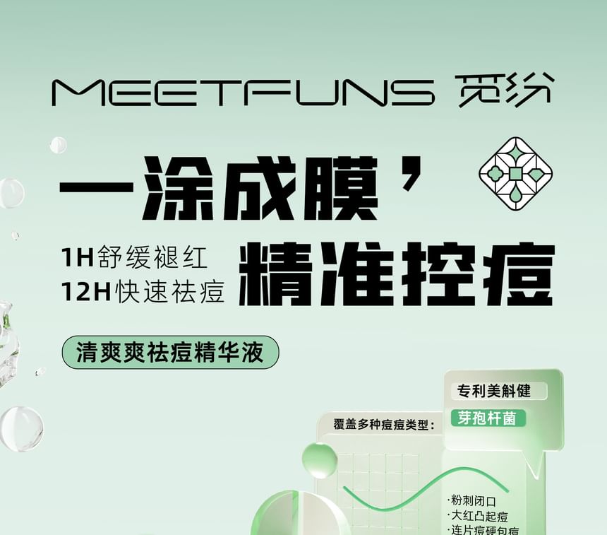 MEETFUNS - Refreshing Anti-Acne Serum, 35ml, 220 g, 6931900307200