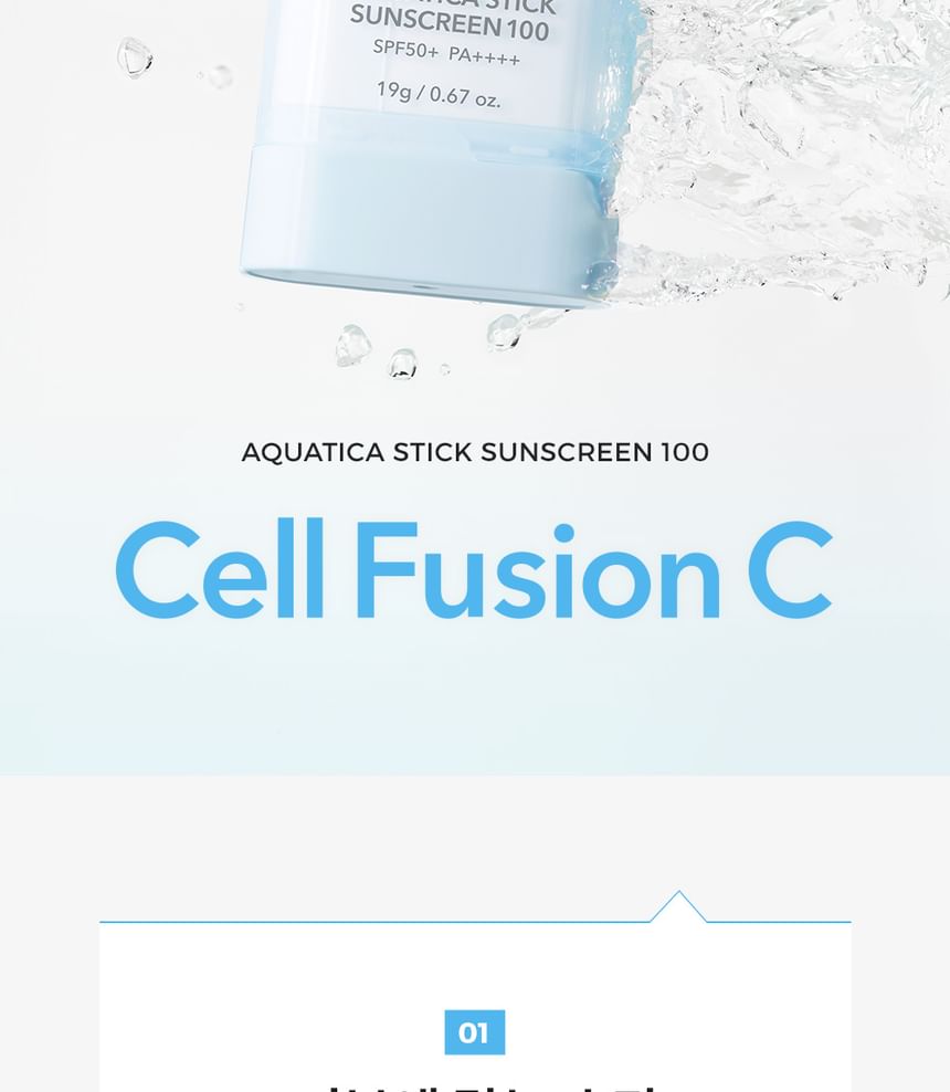 Cell Fusion C - Aquatica Stick Sunscreen 100, 19g, 50 g, 8809694623289