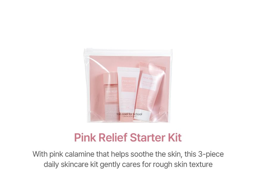 too cool for school - Pink Relief Starter Kit, 3 pcs, 200 g, 8809815644520