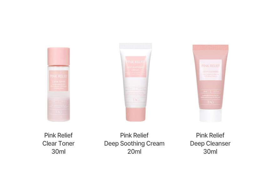 too cool for school - Pink Relief Starter Kit, 3 pcs, 200 g, 8809815644520
