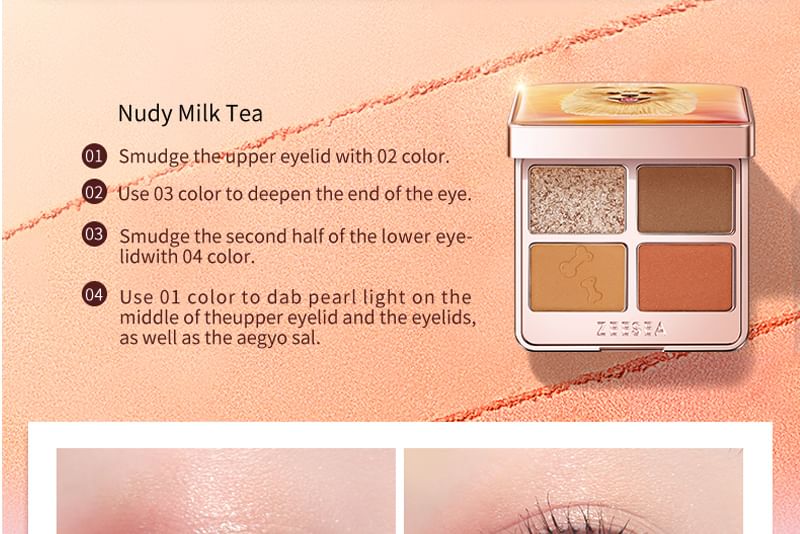 ZEESEA - Cure Puppy 4-Color Eyeshadow - P01, #P01 - 4.8g, 50 g, 6975852824408