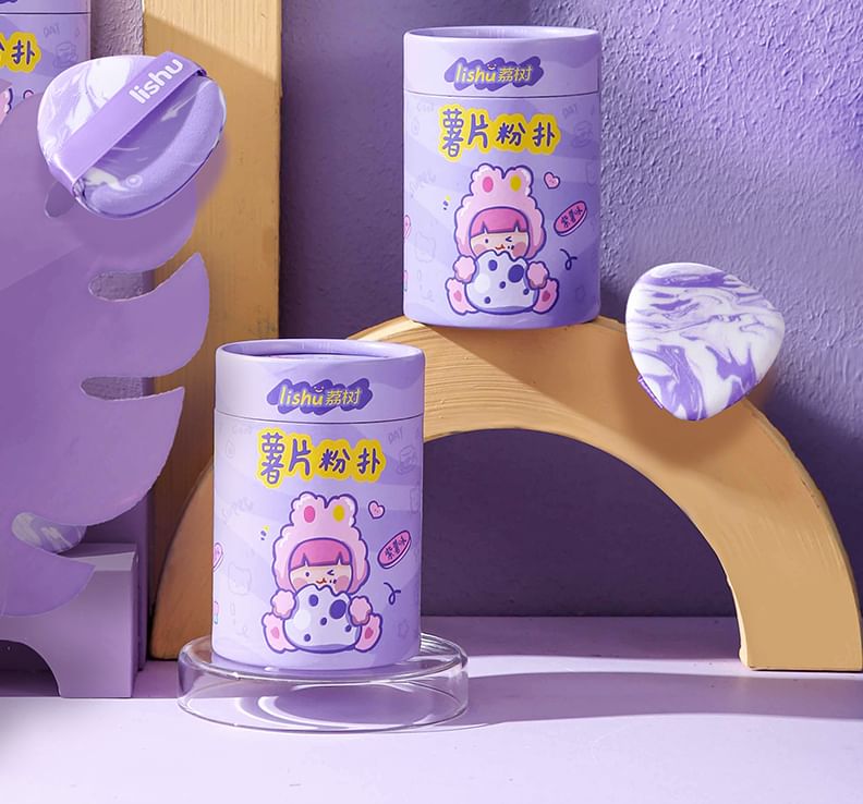 lishu - Purple Potato Chip Air Cushion Powder Puff Set, 05# Purple Potato Chip Puff Set (6pcs), 70 g, 6974297721112