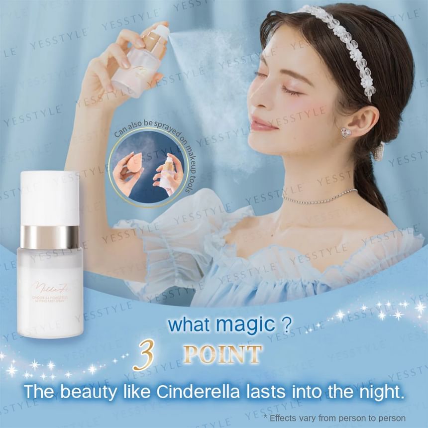 MilleFee - Cinderella Powdered Setting Mist Spray, 40ml, 103 g, 4571501174362