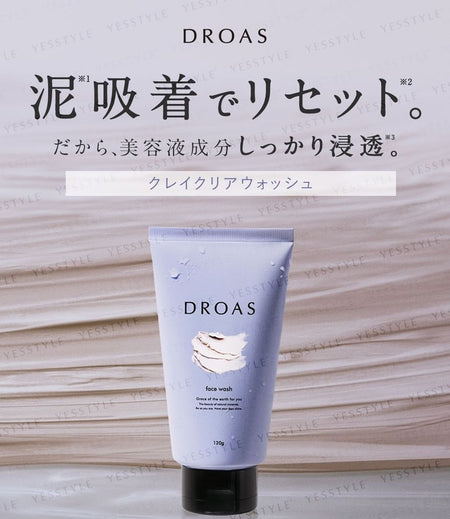 DROAS - Clay Clear Face Wash, 120g, 160 g, 4582521685622