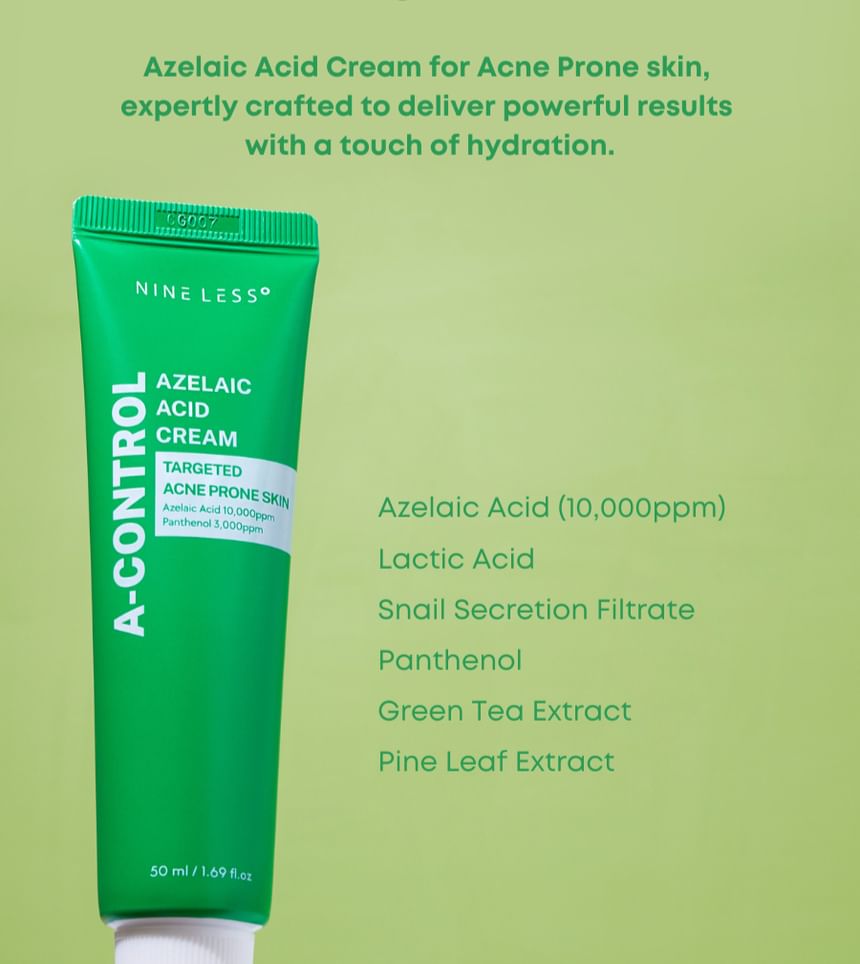 NINELESS - A-Control Azelaic Acid Cream, 50ml, 130 g, 8809875270189