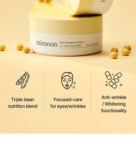 mixsoon - Bean Hydrogel Eye Patch, 60 patches, 210 g, 8809732913334