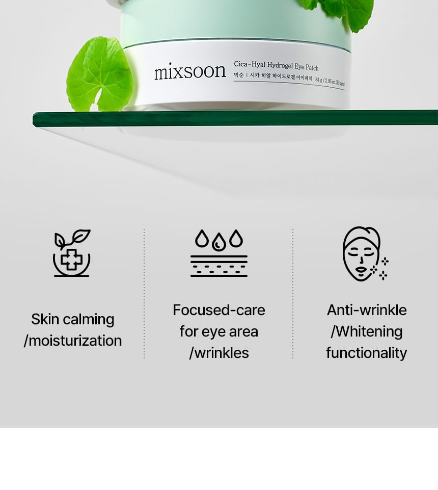 mixsoon - Cica-Hyal Hydrogel Eye Patch, 60 patches, 210 g, 8809732913341