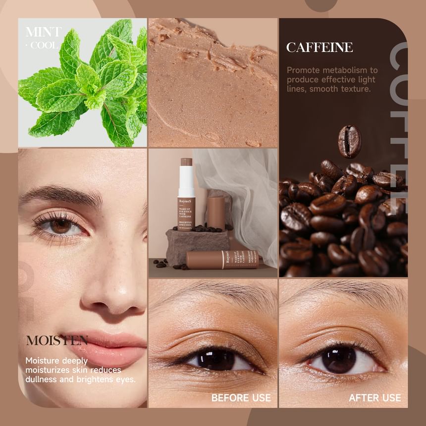 RoyueS - Caffeine Cool Eye Stick, 7g, 45 g, 6951286420997