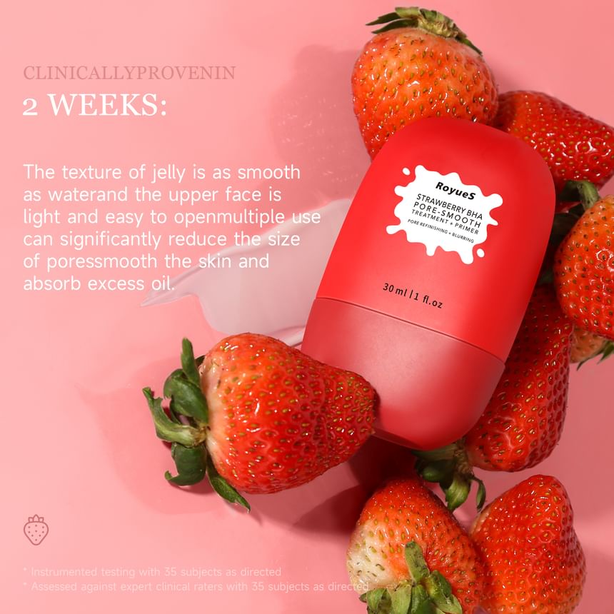 RoyueS - Strawberry BHA Pore Smoothing Primer, 30ml, 59 g, 6951286421185