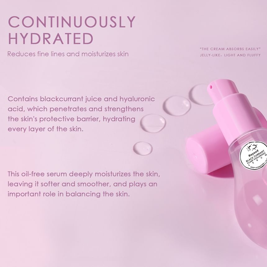 RoyueS - Blackcurrant Plump Hyaluronic Serum, 75ml, 115 g, 6951286421192