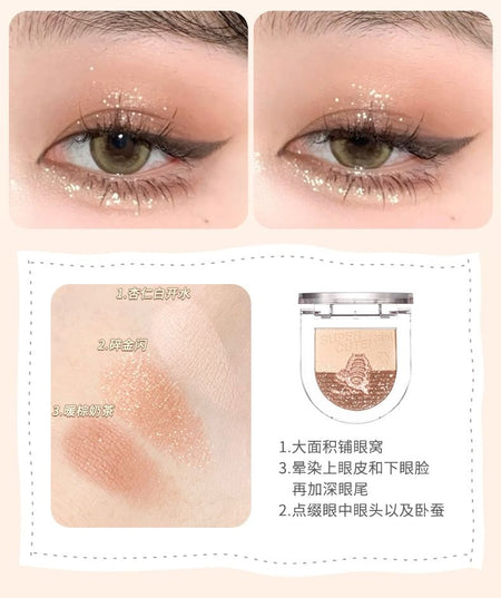 xixi - Gradient Eyeshadow Palette - Brown, #01 Brown - 5g, 100 g, 6970100676679