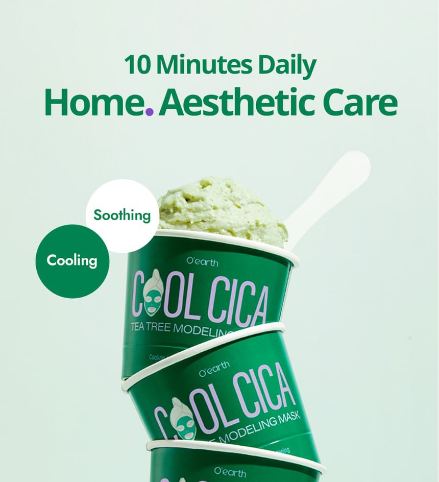 TONEfitSUN - O’earth Cool Cica Tea Tree Modeling Mask, 30g, 58 g, 8802221280146