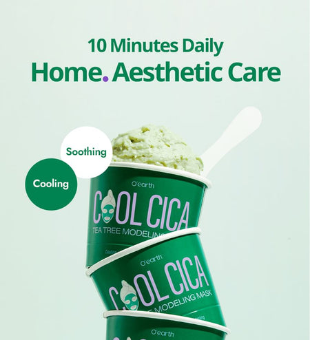TONEfitSUN - O’earth Cool Cica Tea Tree Modeling Mask, 30g, 58 g, 8802221280146