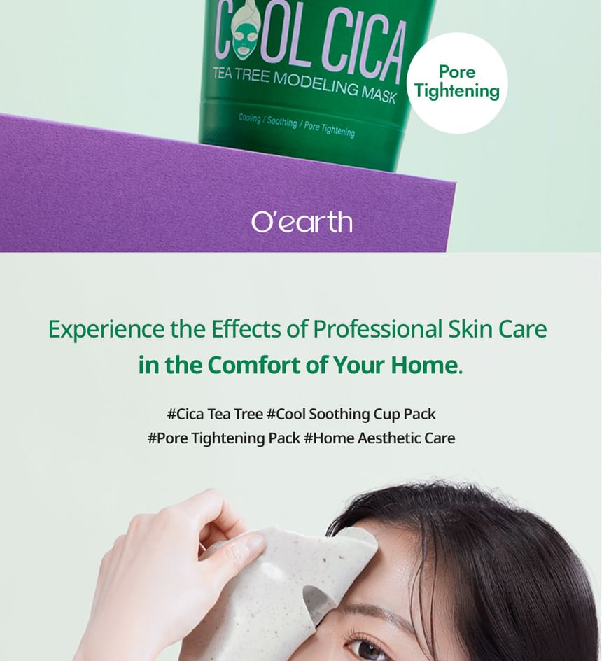 TONEfitSUN - O’earth Cool Cica Tea Tree Modeling Mask, 30g, 58 g, 8802221280146