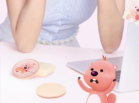 everbab - Fluffy Powder Puff Set Loopy Limited Edition, Loopy Fluffy Powder Puff Set (4pcs), 40 g, 