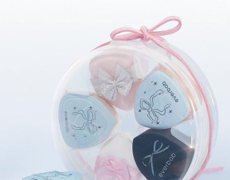 everbab - Bow Series Pink Bow Mini Finger Puff Set, Mini Finger Puff Set (6pcs), 48 g, 6975197280112