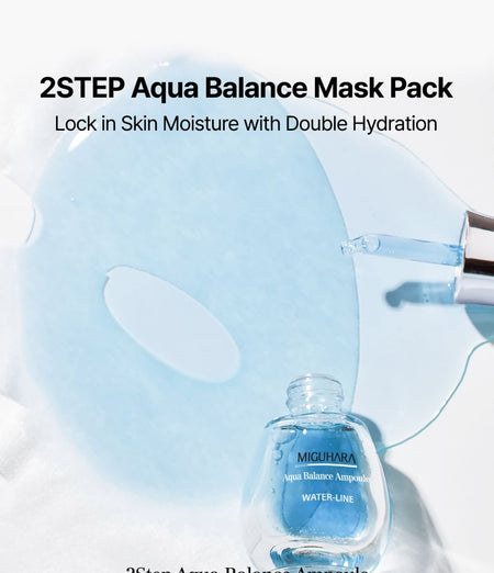 MIGUHARA - 2 Step Aqua Balance Mask Pack, (1.7ml + 25ml) x 1 sheet, 35 g, 8809551735407