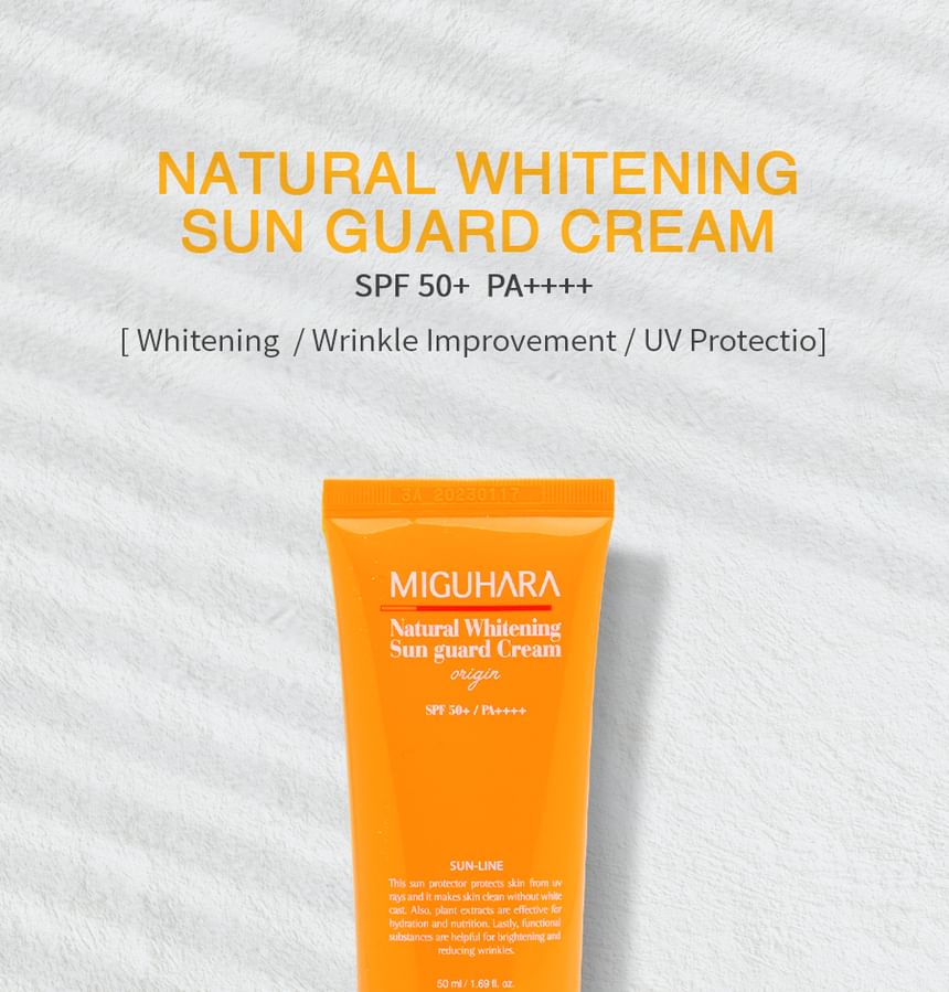 MIGUHARA - Natural Whitening Sun Guard Cream Origin, 50ml, 77 g, 8809551736879