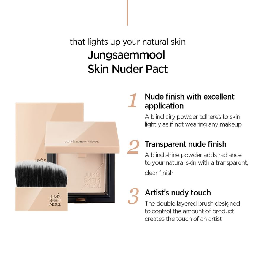 JUNG SAEM MOOL - Skin Nuder Pact Clear Light, 11g, 82 g, 8809467638151