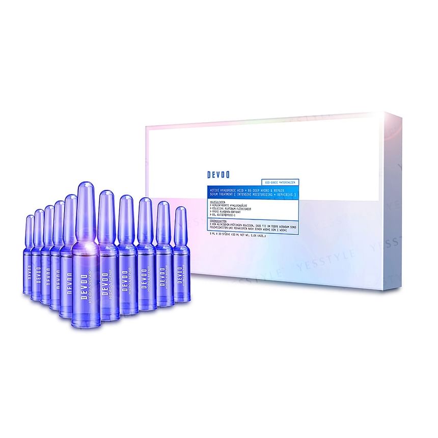DEVDO - Active Hyaluronic Acid + B5 Deep Hydro & Repair Serum Treatment, 1ml x 30, 280 g, 4899761108270