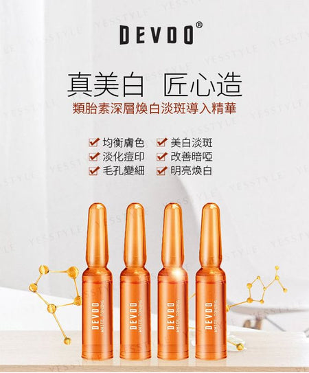 DEVDO - Human Placenta Replication Comprehensive Ingredient White Toning Serum, 1ml x 30, 280 g, 4899761108393