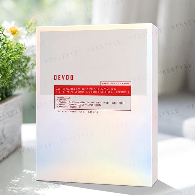 DEVDO - Anti-Glycation Syn-Ake Stem Cell Facial Mask, 10 pcs, 300 g, 4897097190044