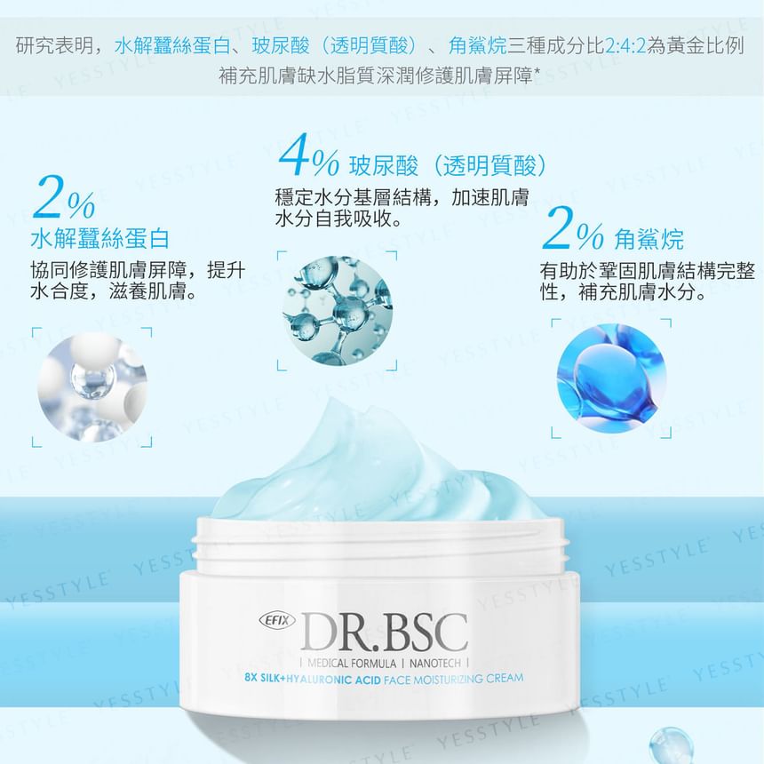 EFIX - DR.BSC 8X Silk + Hyaluronic Acid Moisturizing Lotion, 50ml, 180 g, 4899761107662