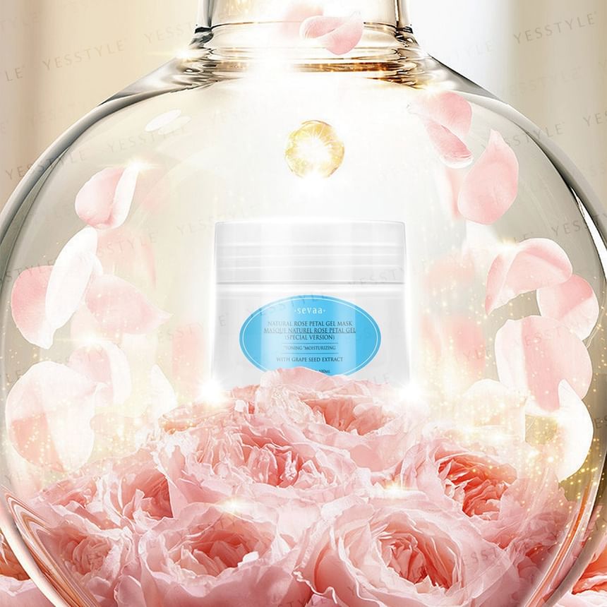sevaa - Natural Rose Petal Gel Mask With Grape Seed Extract, 100ml, 240 g, 3349761107731