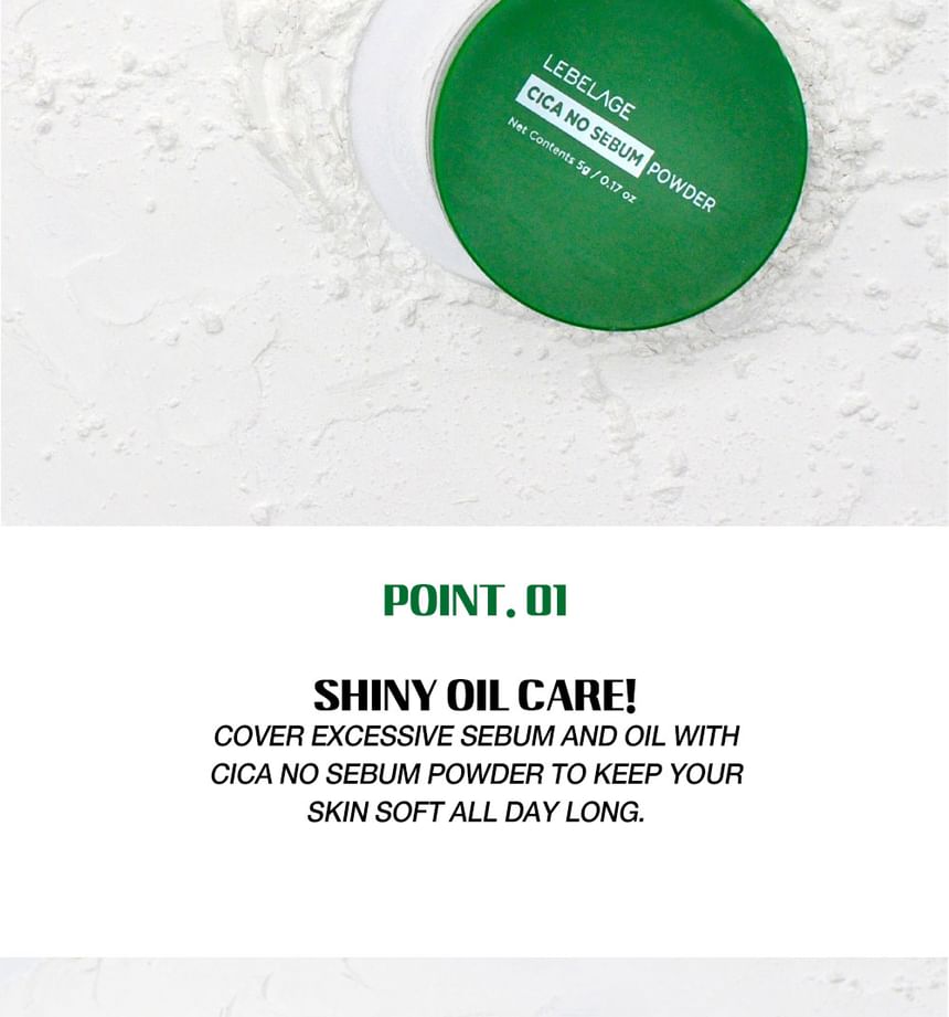 LEBELAGE - Cica No Sebum Powder, 5g, 35 g, 8809679092093