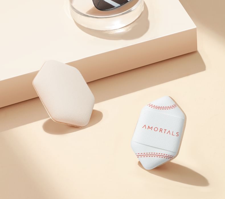 AMORTALS - Tiny Concealer Powder Puff Set With Case, Puff Set (2pcs) with Case, 48 g, 6972507569813