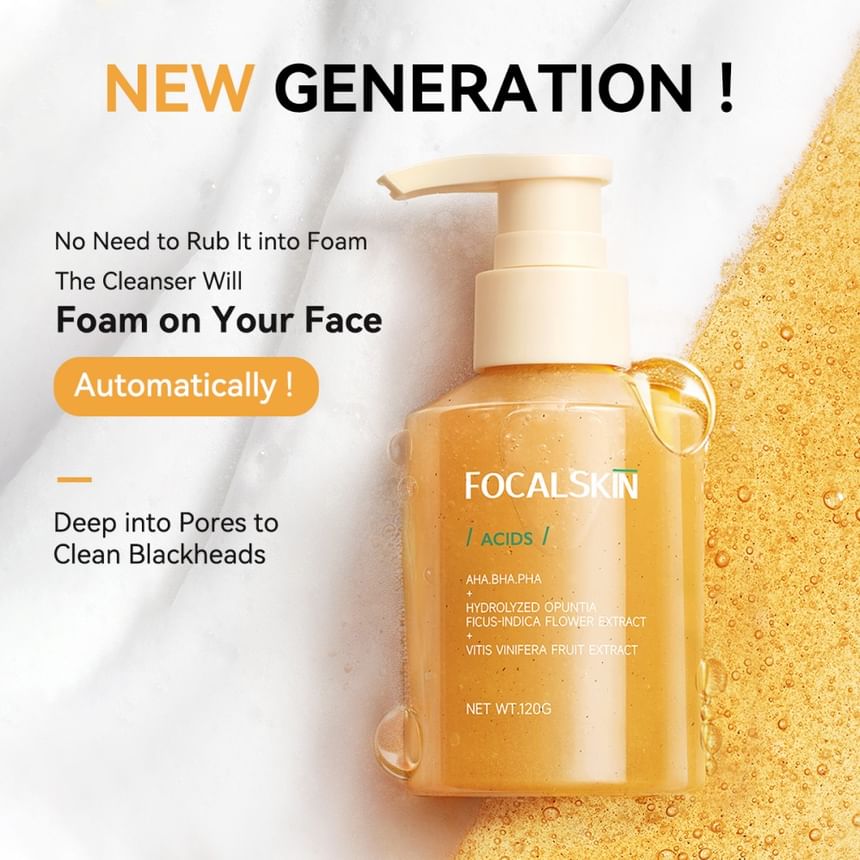 FOCALSKIN - Blackhead Remover Cleanser, #Bubble Cleanser - 120g, 150 g, 6941845813216