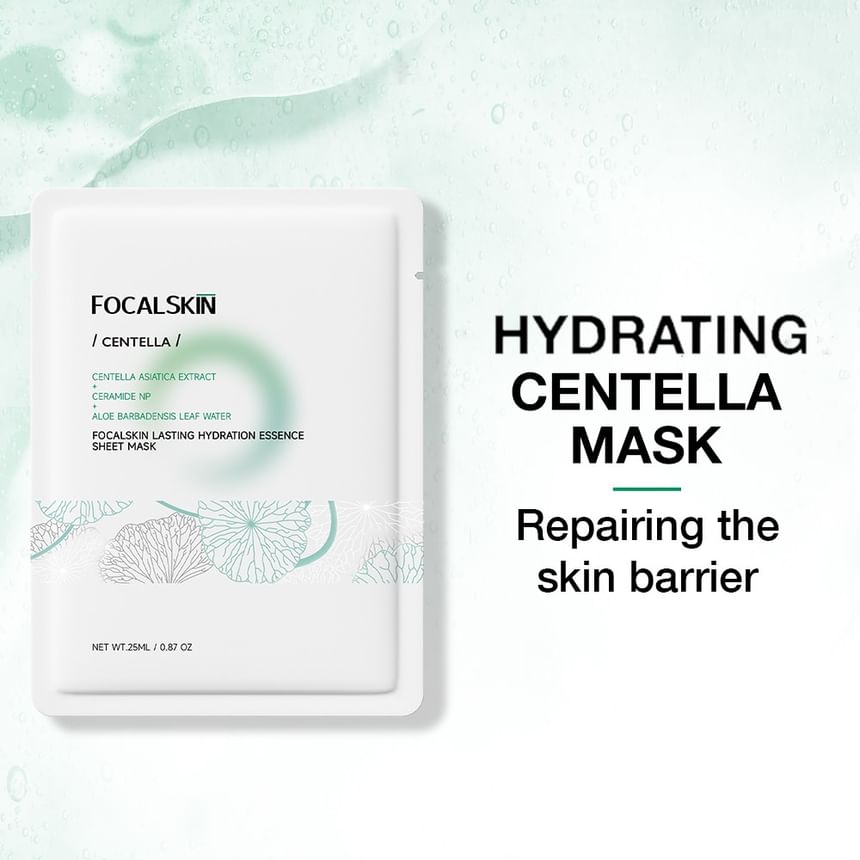 FOCALSKIN - Hydrating Centella Mask, #Hydration Mask - 1pcs25ml, 32 g, 6941845812912