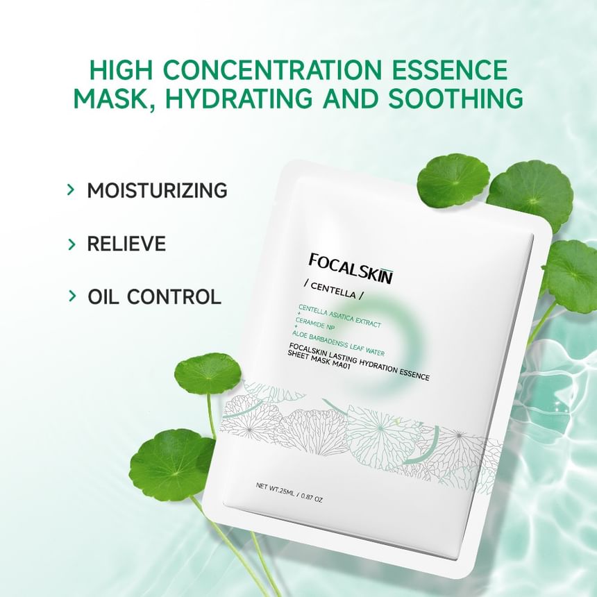 FOCALSKIN - Hydrating Centella Mask, #Hydration Mask - 1pcs25ml, 32 g, 6941845812912