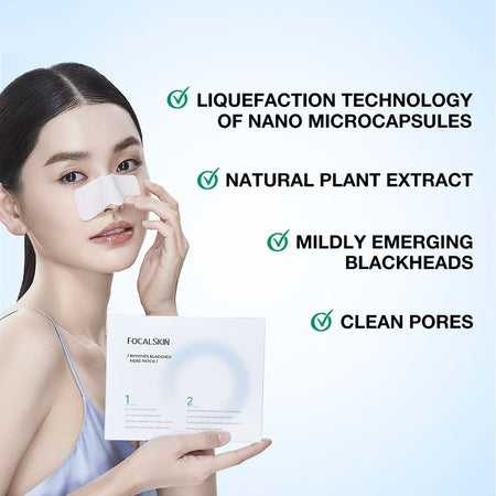 FOCALSKIN - Removes Blackhed Nose Patch Set, #Nose Patch - 5pcs, 91 g, 6941845810789