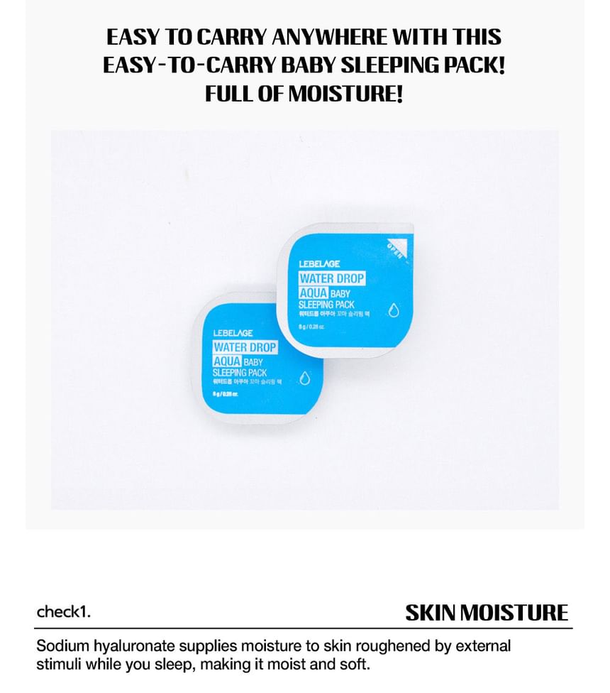 LEBELAGE - Water Drop Aqua Baby Sleeping Pack, 8g, 10 g, 8809679093311