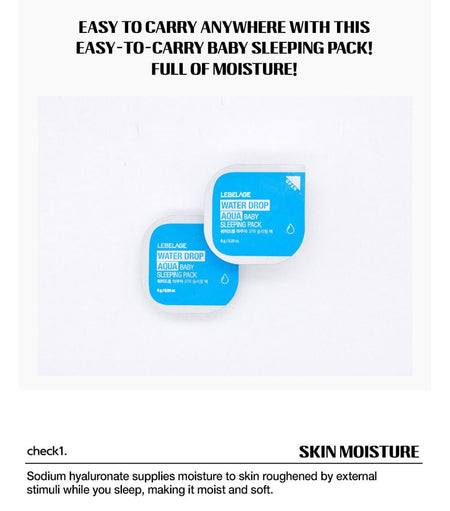 LEBELAGE - Water Drop Aqua Baby Sleeping Pack, 8g, 10 g, 8809679093311