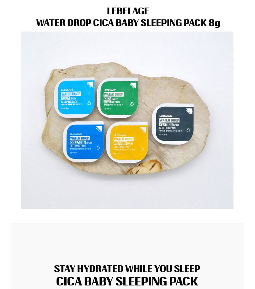 LEBELAGE - Water Drop Cica Baby Sleeping Pack, 8g, 10 g, 8809679093274