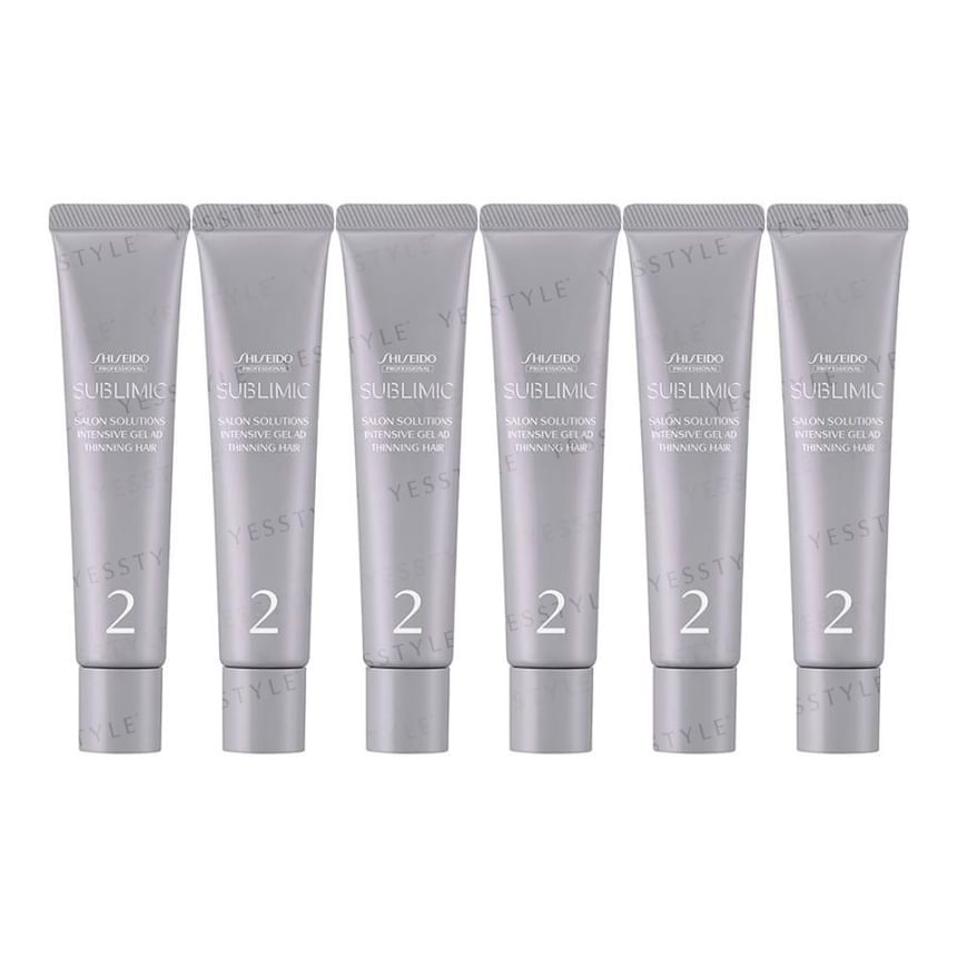 Shiseido - Sublimic Salon Solutions Intensive Gel BL Thinning Hair, 40g x 6, 350 g, 4909978934521