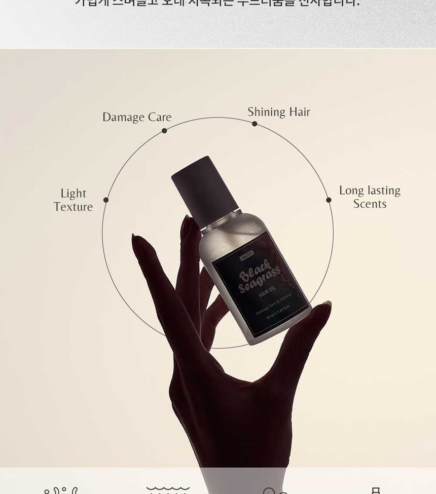 Nacific - Black Seagrass Hair Oil, 50ml, 130 g, 8809517465331
