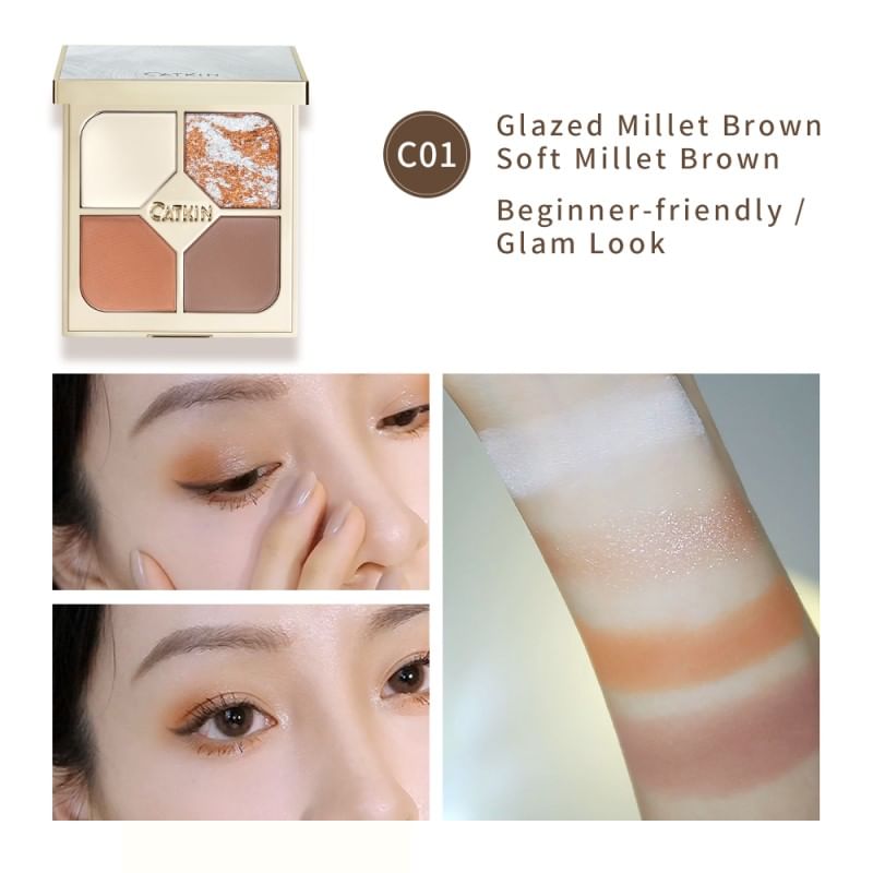 CATKIN - Shimmer 4 Eyeshadow Palette - C01, #C01 - 8.5g, 80 g, 6975833160839