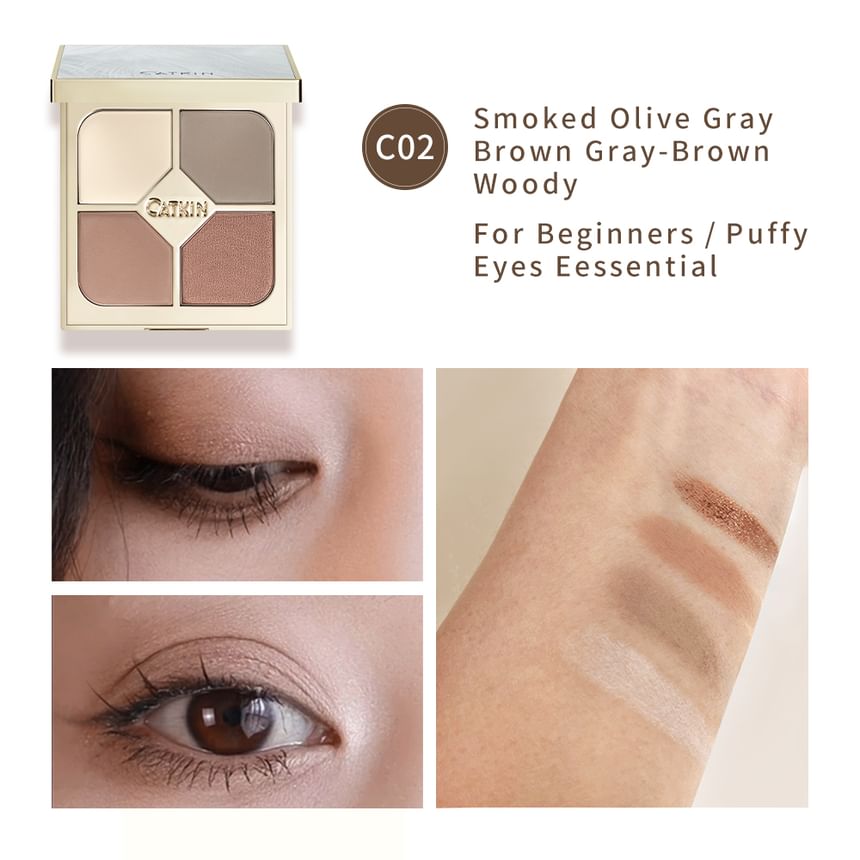 CATKIN - Shimmer 4 Eyeshadow Palette - C02, #C02 - 8.5g, 80 g, 6975833160846