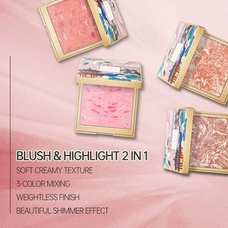 CATKIN - 2 In 1 Highlighter & Cheek Blush - C05, #C05 Rose Glow - 10g, 80 g, 6975833160419