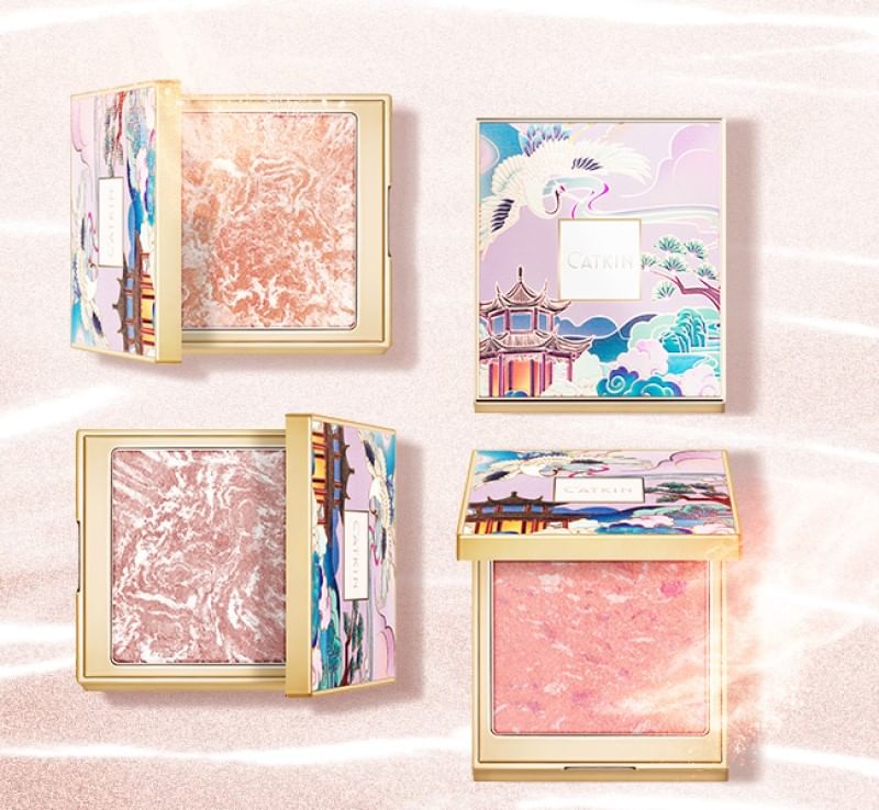 CATKIN - 2 In 1 Highlighter & Cheek Blush - C05, #C05 Rose Glow - 10g, 80 g, 6975833160419